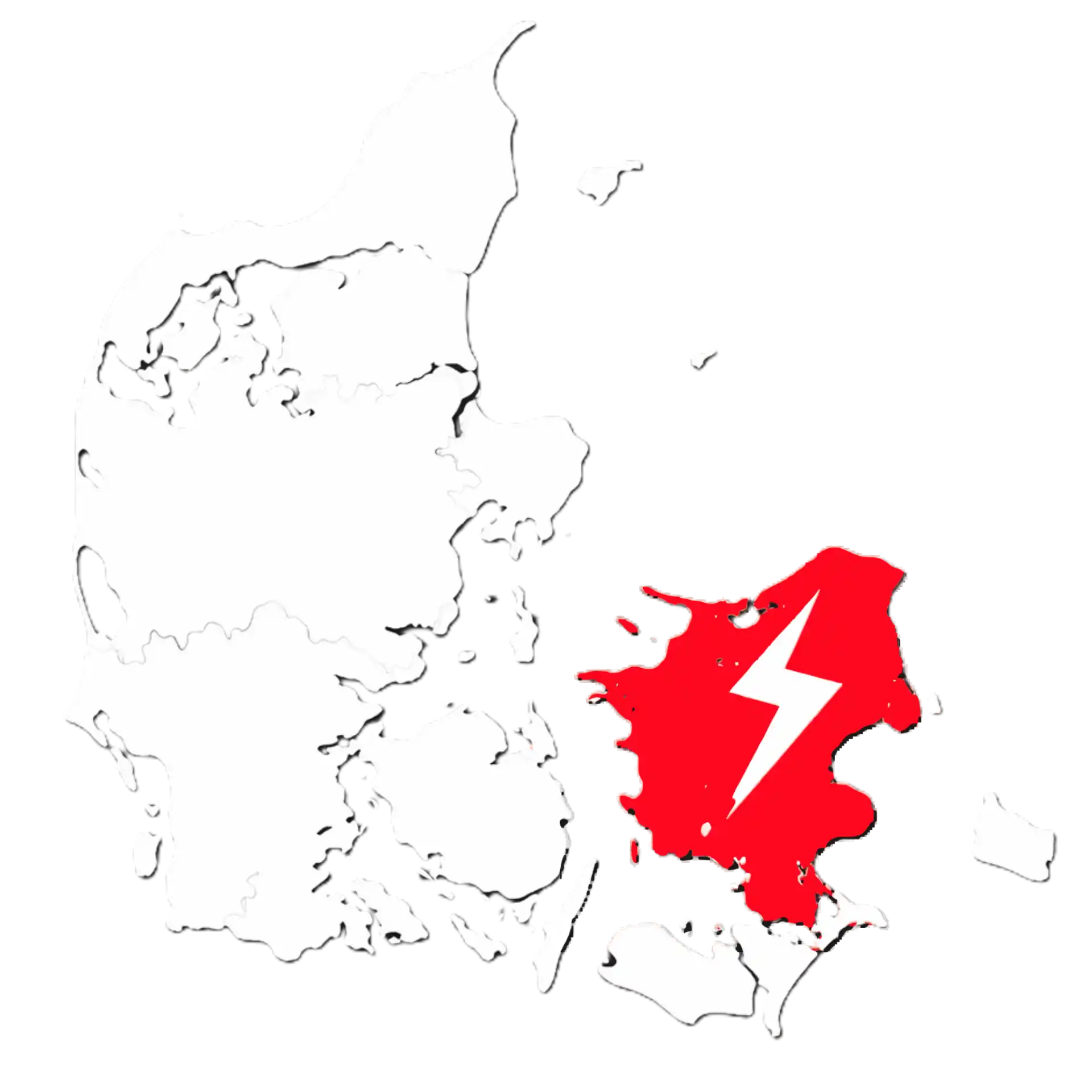 Dækningsområde for El-døgnvagten i Danmark, med fokus på elektriker- og nødservice.